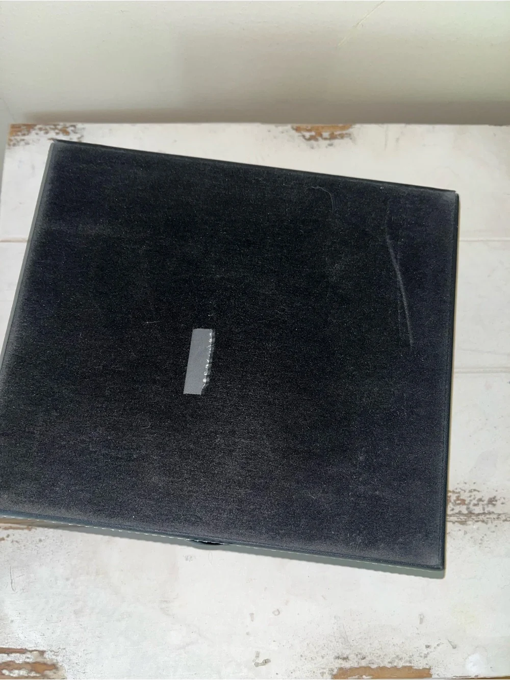 Black Leather Glass-Top Jewelry Organizer Box